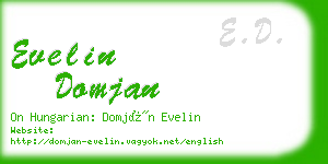 evelin domjan business card